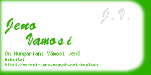 jeno vamosi business card